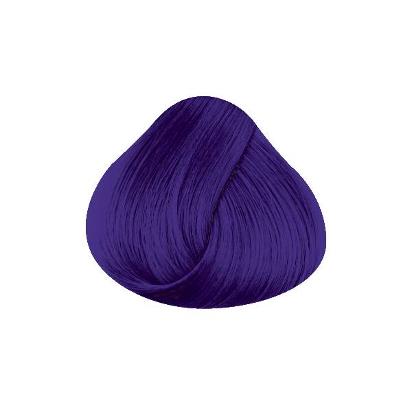 A dark purple hair color swatch showing the texture and shade of hair dye on a plain white background.