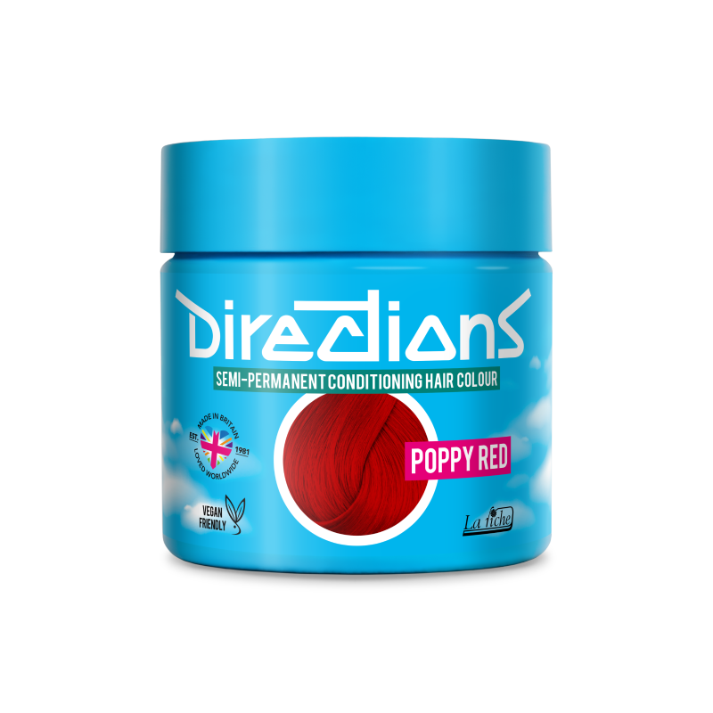 La Riche Directions Hair Dye Colour Semi Permanent - Poppy Red - 88 ml / 30 oz