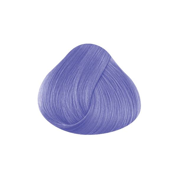 A tuft of lavender-purple hair color swatch on a plain white background.