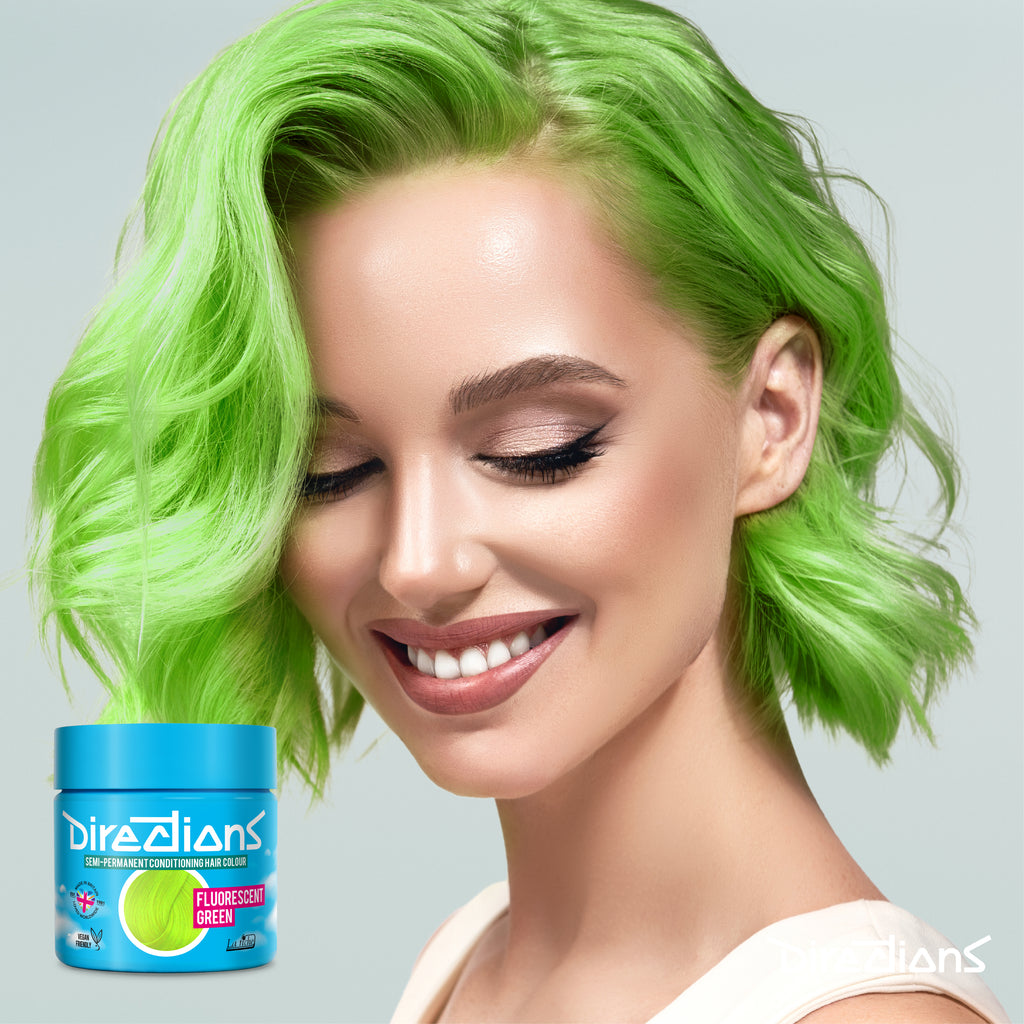 La Riche Directions Hair Dye Color Semi Permanent - Fluorescent Green - 100 ml / 3 oz