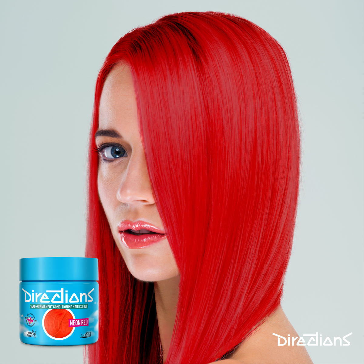 La Riche Directions Hair Dye Color Semi Permanent - Neon Red - 100 ml / 3 oz